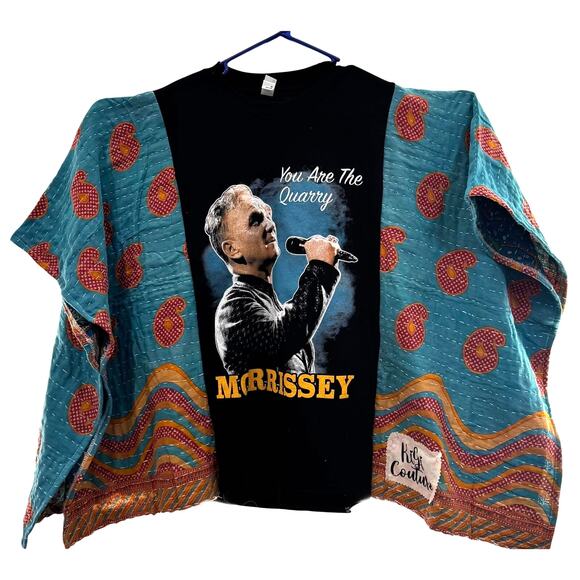 Morrissey Kantha poncho One-Size fits S-3X - Picture 1 of 1